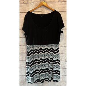 Torrid knit to woven chevron dress Plus size 3XL